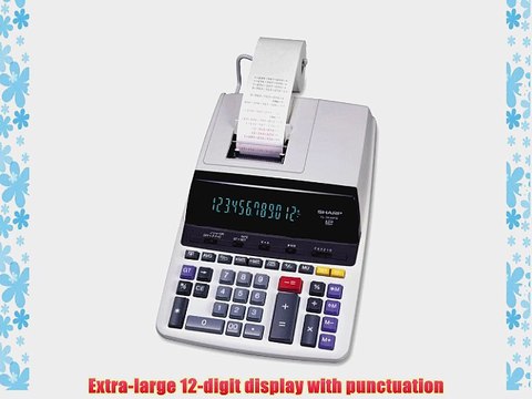 Sharp EL-2630PIII Deluxe Heavy Duty Color Printing Calculator with Clock and Calendar
