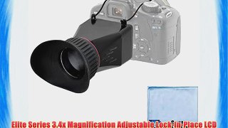 Elite Series 3.4x Magnification Adjustable Lock-In-Place LCD Viewfinder   Microfiber Cloth