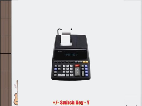 Sharp? EL-2196BL Desktop Calculator 12-Digit Fluorescent 2-Color Printing Black/Red