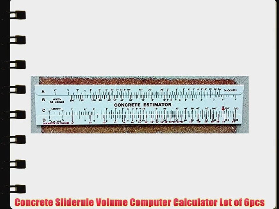 Concrete Sliderule Volume Computer Calculator Lot of 6pcs