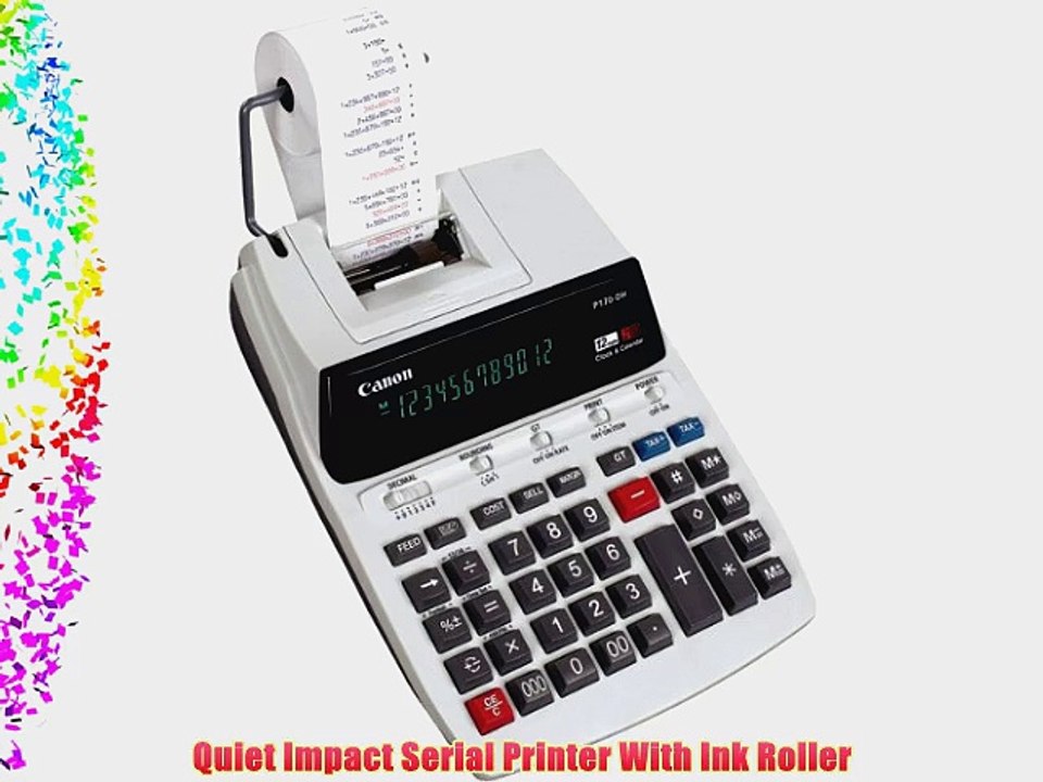 Canon P170DH Printing Calculator video Dailymotion