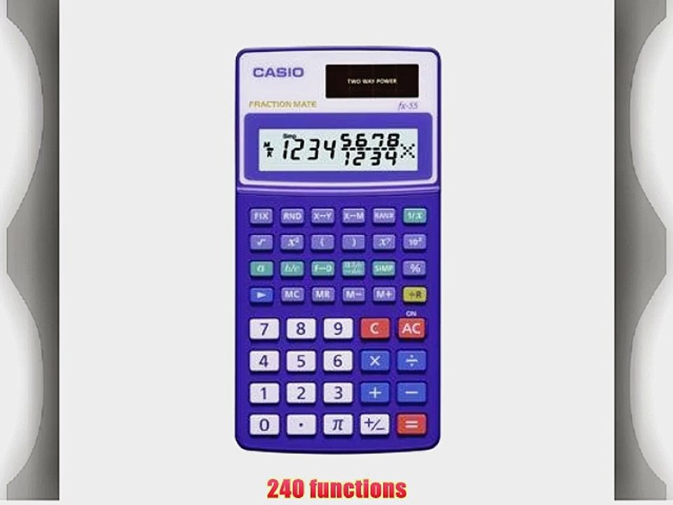 Casio FX 55 Scientific Calculator with True Fraction Display