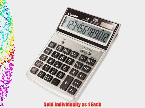 Canon TS-1200TG Desktop Calculator - 12 Character(s) - LCD - Solar Battery Powered - Champagne