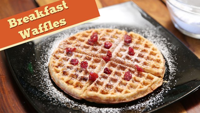Eggless Breakfast Wholewheat Waffles | Easy Breakfast / Snack Recipe | Divine Taste With Anushruti