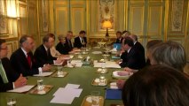 Ban Ki-moon rencontre François Hollande pour évoquer les migrants en Méditerranée