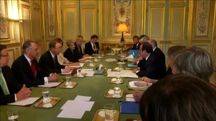 Ban Ki-moon rencontre François Hollande pour évoquer les migrants en Méditerranée
