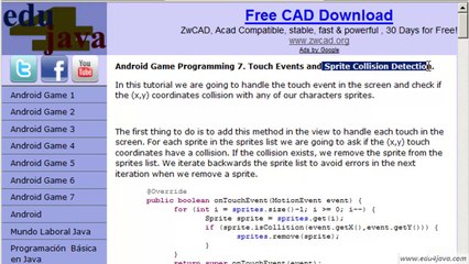 Android Game Programming 7. Touch Events and Sprite Collision Detection
