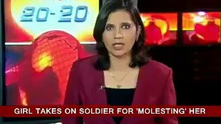 Indian Military Soldier Getting Treatment from Girl