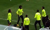 Neymar,Thiago Silva,Willian,Luis Gustavo complete header challange in Brazil training 2015