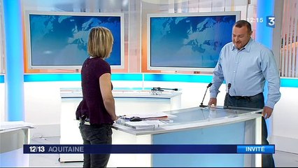 Philippe Meynard invité du 12/13 Aquitaine avant son départ sur les routes