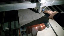 100mm eva foam laser cut, laser cutting machine, the cutting samples can be better, it is test videos