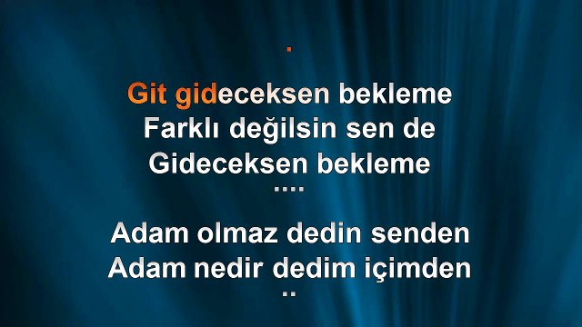 Emre Aydın - Git Gideceksen - 2006 - TÜRKÇE KARAOKE