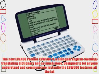 ECTACO ESW500 Partner English-Swedish Talking Electronic Dictionary