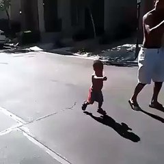 Middleweight boxer Esquiva Falcao and his son training together!