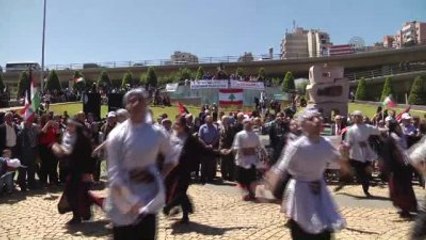 Lübnan'daki Filistinli Mültecilerden Çalışma Hakkı Protestosu