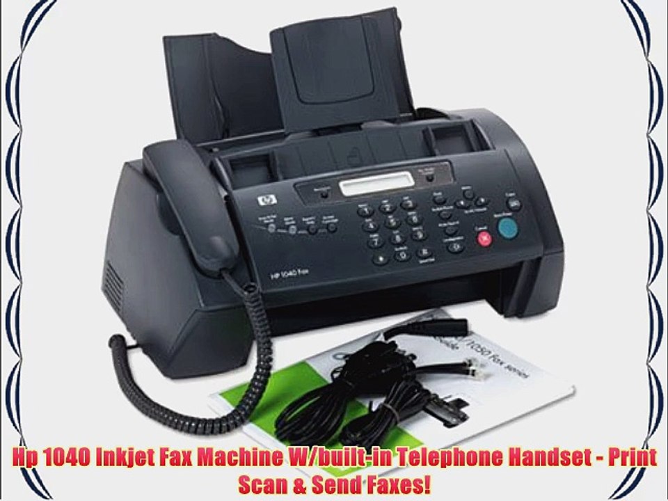 Hp 1040 Inkjet Fax Machine W/built-in Telephone Handset - Print Scan