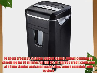 Aurora JamFree AU1400XA 14-Sheet Crosscut-Cut Paper / CD / Credit Card Shredder with Pull-Out