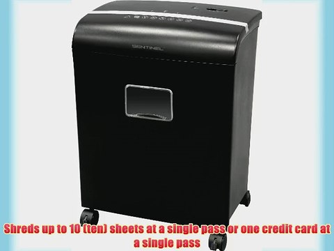 Sentinel FM101P 10-Sheet High Security Micro-Cut Paper/Credit Card Shredder