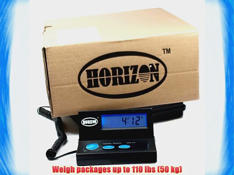 Horizon HPS-110 110 lbs by 0.1 oz digital postal scale