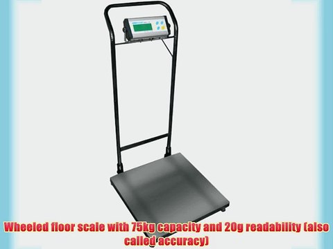 Adam Equipment CPWplus 75W Wheeled Floor Scale 165lb/75kg Capacity 0.05lb/20g Readability