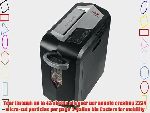 HSM shredstar BS6MS 6 Sheet Micro Cut 5-Gallon Capacity Continuous Operation Shredder