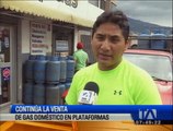 Continúa la venta de gas doméstico en plataformas en Quito