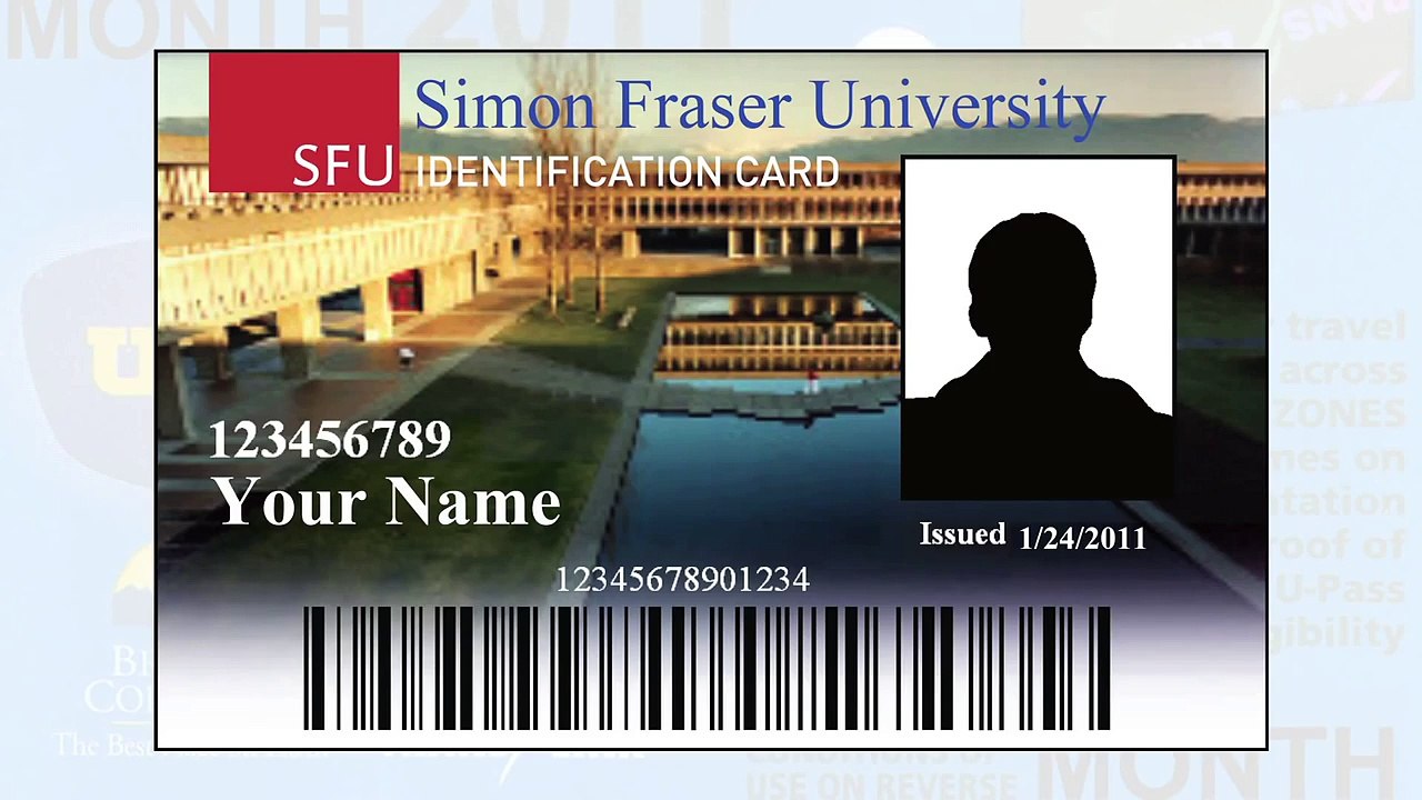 SFU UPass BC new process using new/updated SFU student ID card to