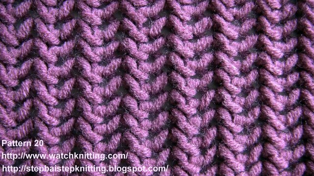 Lace Knitting Patterns - Free Knitting Tutorials - Watch Knitting- pattern 20 - Fish Thorn