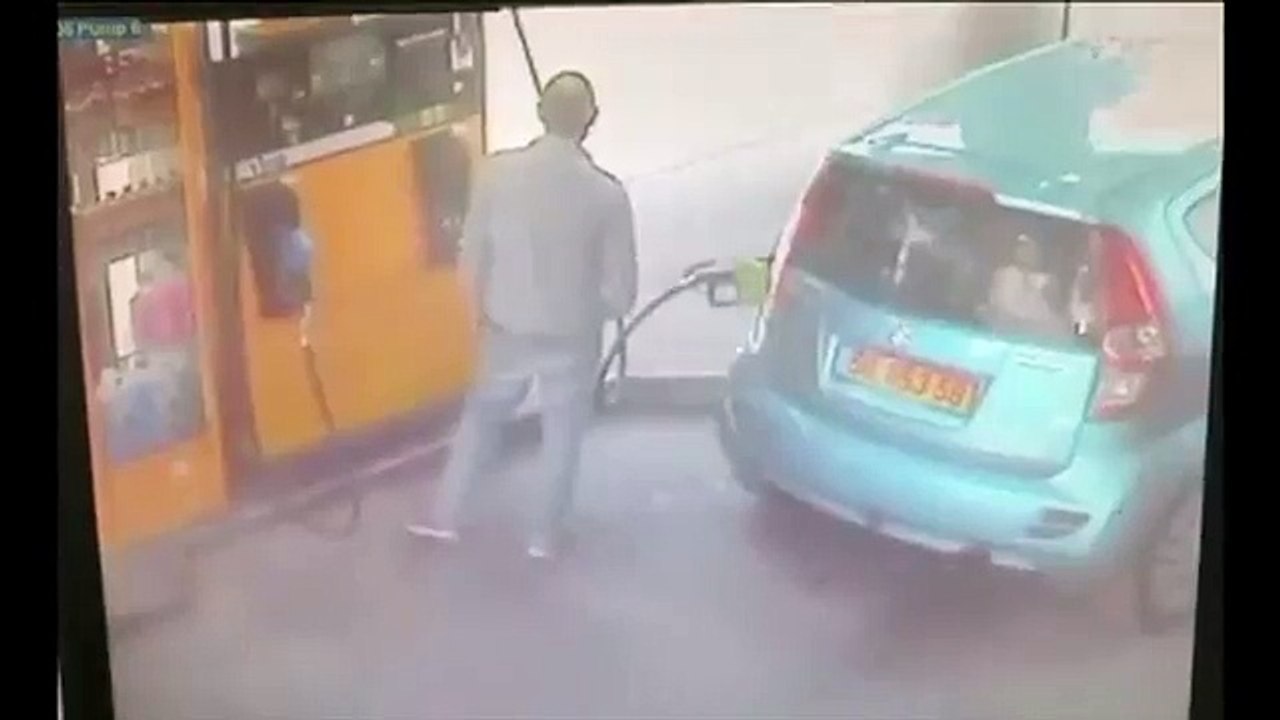 Petrol pump set on fire deliberately by Israeli woman - BBC News (1)