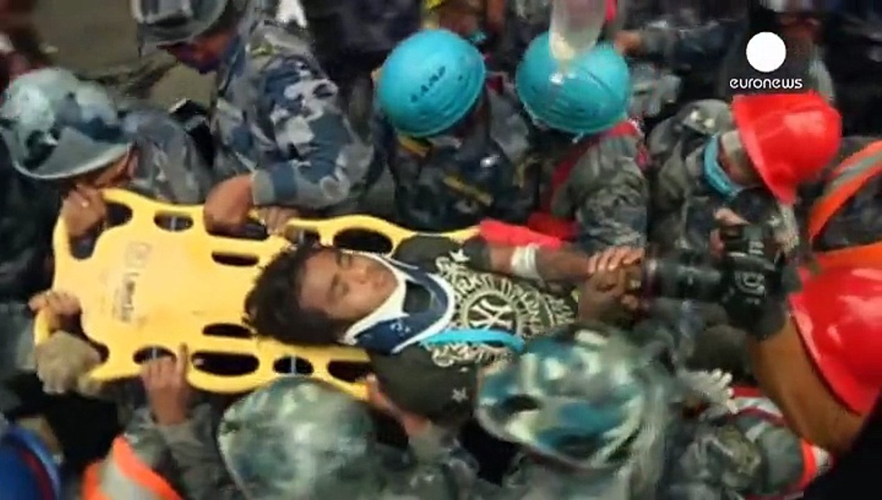 Woman and teenage boy rescued five days after Nepal quake