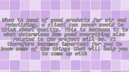 High Caliber Air End Rebuilding Products