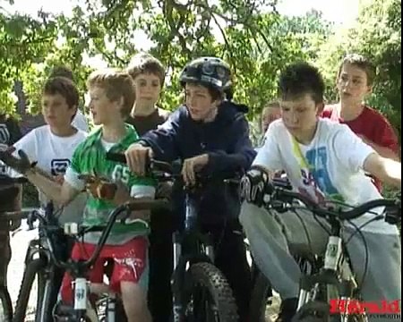 BMX kids fight off digger in Ivybridge, South Hams