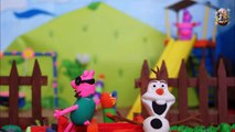 Peppa Pig Peppa Family Frozen Olaf Kinder Surprise Eggs The Smurf Daddy Pig Stop Motion An