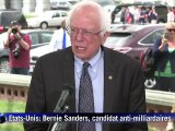 Etats-Unis: Bernie Sanders, candidat anti-milliardaires à la Maison Blanche