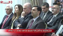 Arınç, Akıncı ile ortak basın toplantısı düzenledi