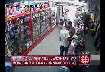 Captan a autores de asalto en minimarket de Santa Anita robando en Lince
