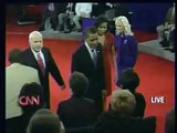 John McCain Refuses to shake hands with Barack Obama - 2nd Presidential Debate