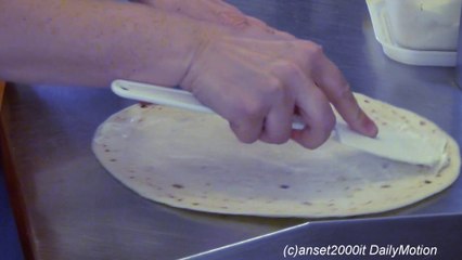 Italian Street Food. Preparing the Original Piadina From Rimini