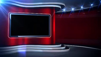 Red Background News Set Virtual Set