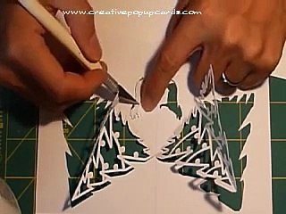 Christmas Pop Up Card Tutorial: Complex Pyramid Tree