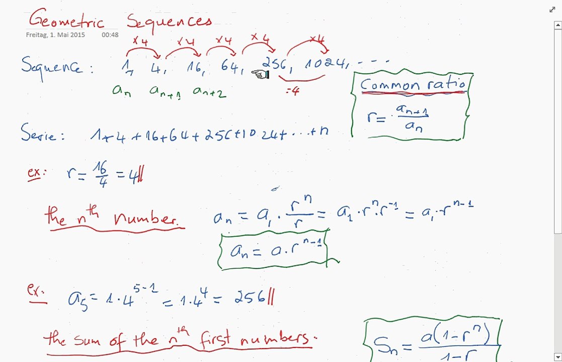 Geometric Sequences - Definitions