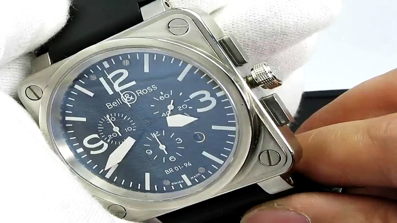 Bell & Ross Br-01 46mm Series Br047A Br01-94 Ss Ru Black A-7750 Sec @3
