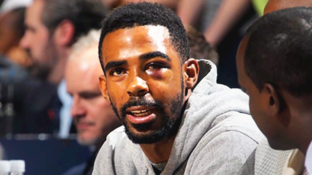 Grizzlies' Mike Conley Shows off Badly Swollen Face