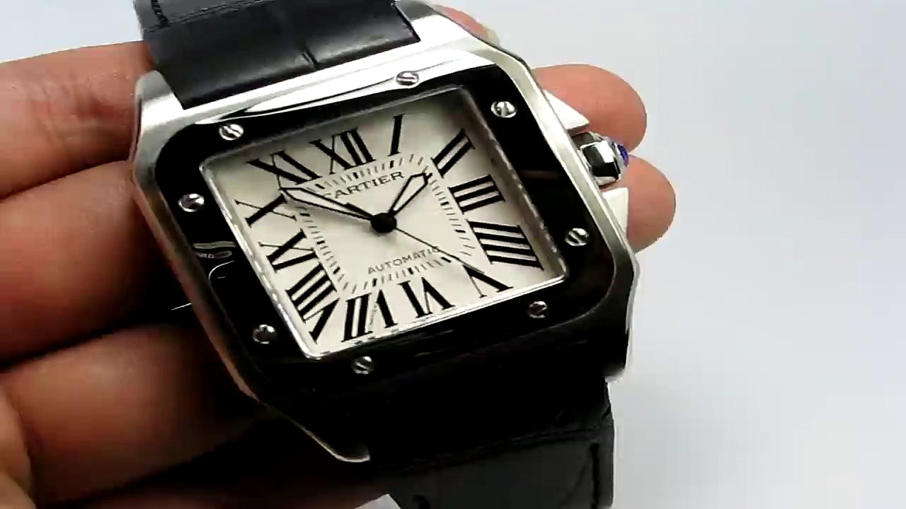 Cartier Santos Series Car0137 Santos 100 Men Ss Le White Swiss Eta 2824 Ult Versi