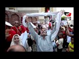 أنصار السيسي يرقصون على الأغاني الوطنية بالمنصورة