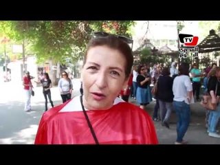 ليلى عز العرب تدلي بصوتها في الانتخابات بالزمالك