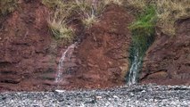 BLUE ANCHOR LANDSLIDE ON A COLD WINTERS DAY