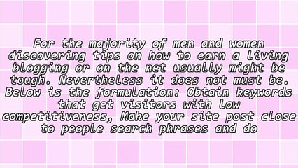 How You Can Earn Cash Running A Blog