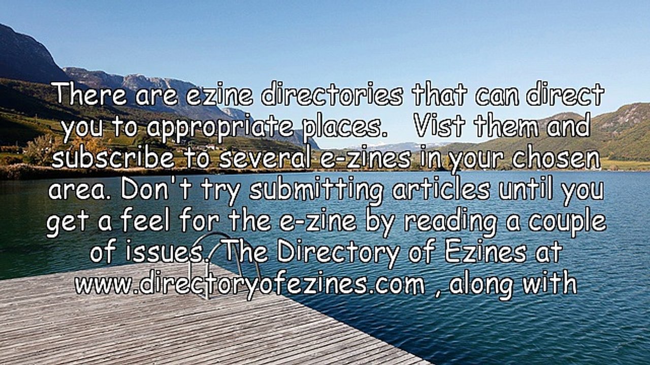 Finding E-zine Publishers