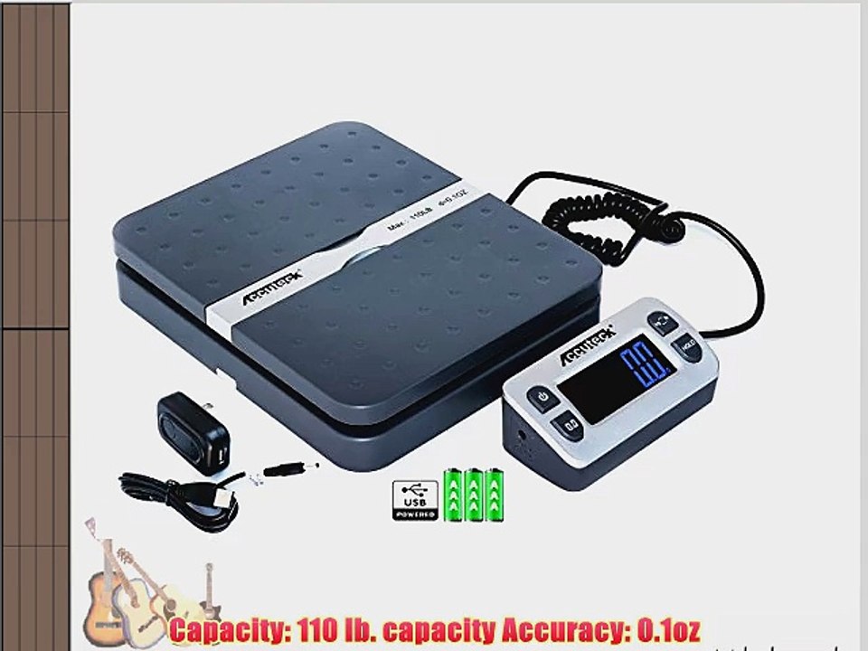 Accuteck ShipPro 110lbs x 0.1 oz. Digital Shipping Postal Scale Gray (W-8580-110-Gray)
